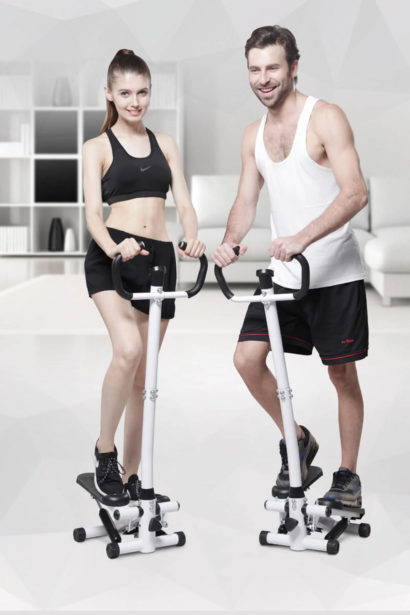 Stair Stepper Machine with Dual Drawstrings in Black